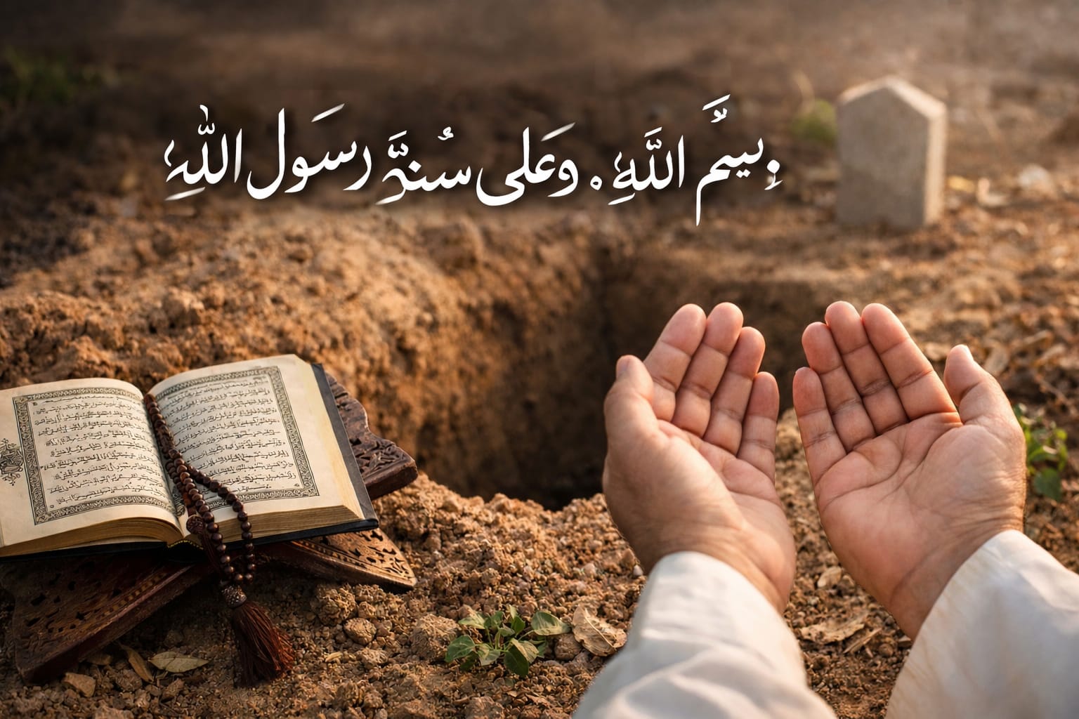 میت کو قبر میں رکھتے وقت کی مسنون دعا بسم الله وعلى سنة رسول الله