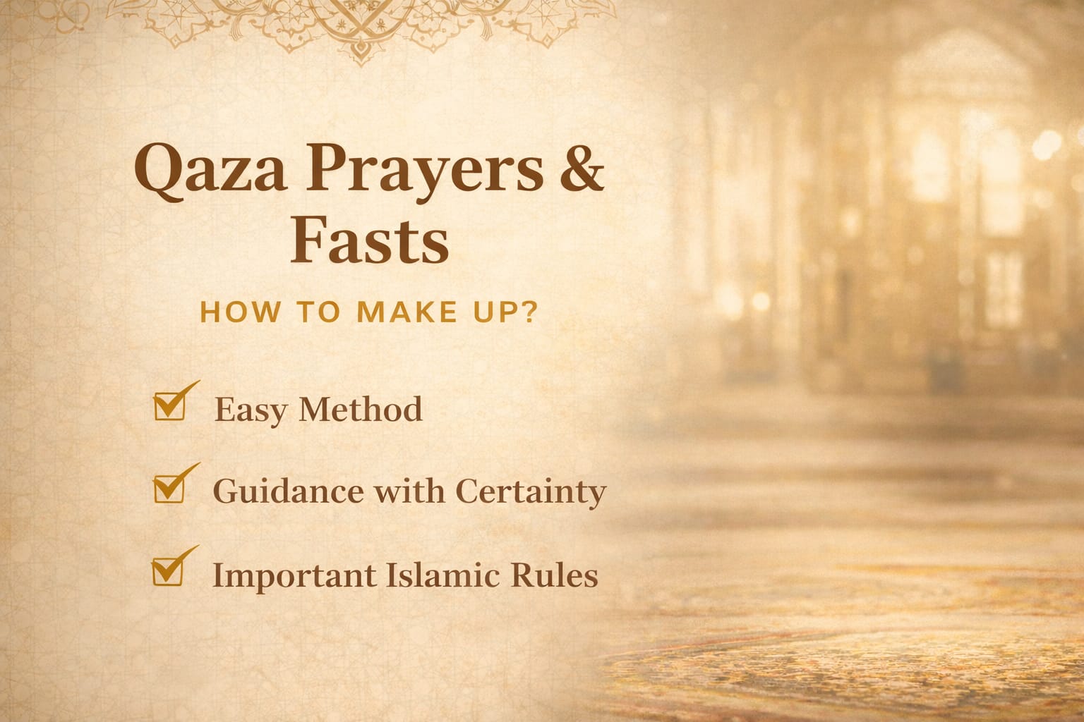قضا نماز اور روزوں کی فوری ادائیگی کی اہمیت اور طریقہ